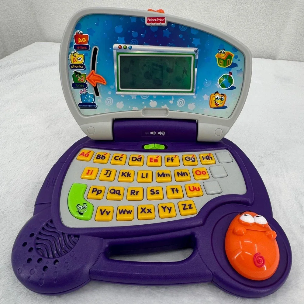 Vintage Fisher Price Fun 2 Learn Laptop 2006 Music Phonics Educational Toy WORKS